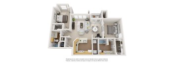 B2 | 2 Bed / 2 Bath | 1,019  Sq Ft  at Remington Ranch, San Antonio, TX