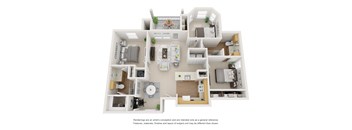 C1 | 3 Bed / 2 Bath | 1,157 Sq Ft  at Remington Ranch, San Antonio, 78247