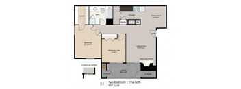 B1 | 2 BED / 1 BATH | 933 SQ FT