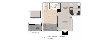 A2 | 1 BED / 1 BATH | 618 SQ FT