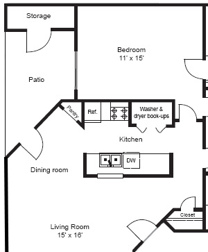 A3| 1 BED/1BATH | 796 SQ. FT. A3| 1 BED/1BATH | 796 SQ. FT.