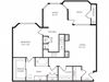 A2 | 1 BED - 1 BATH | 876 SQ FT A2 | 1 BED - 1 BATH | 876 SQ FT at Villas at Rogers Ranch, San Antonio, 78258