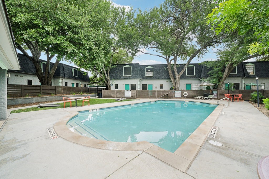the swimming pool at our apartments
