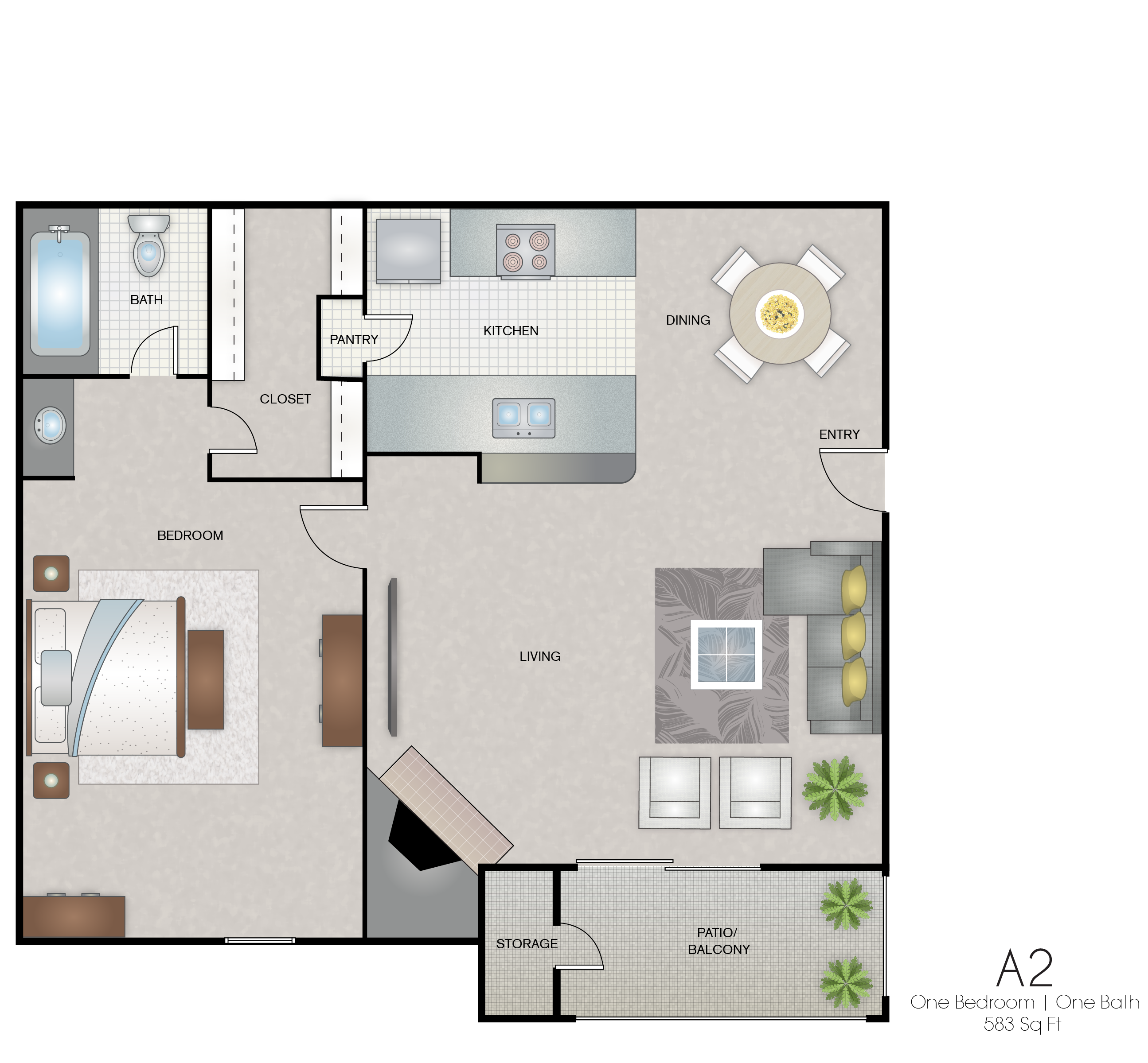 A floor plan of a house with a living room, dining room, kitchen, and bathroom.