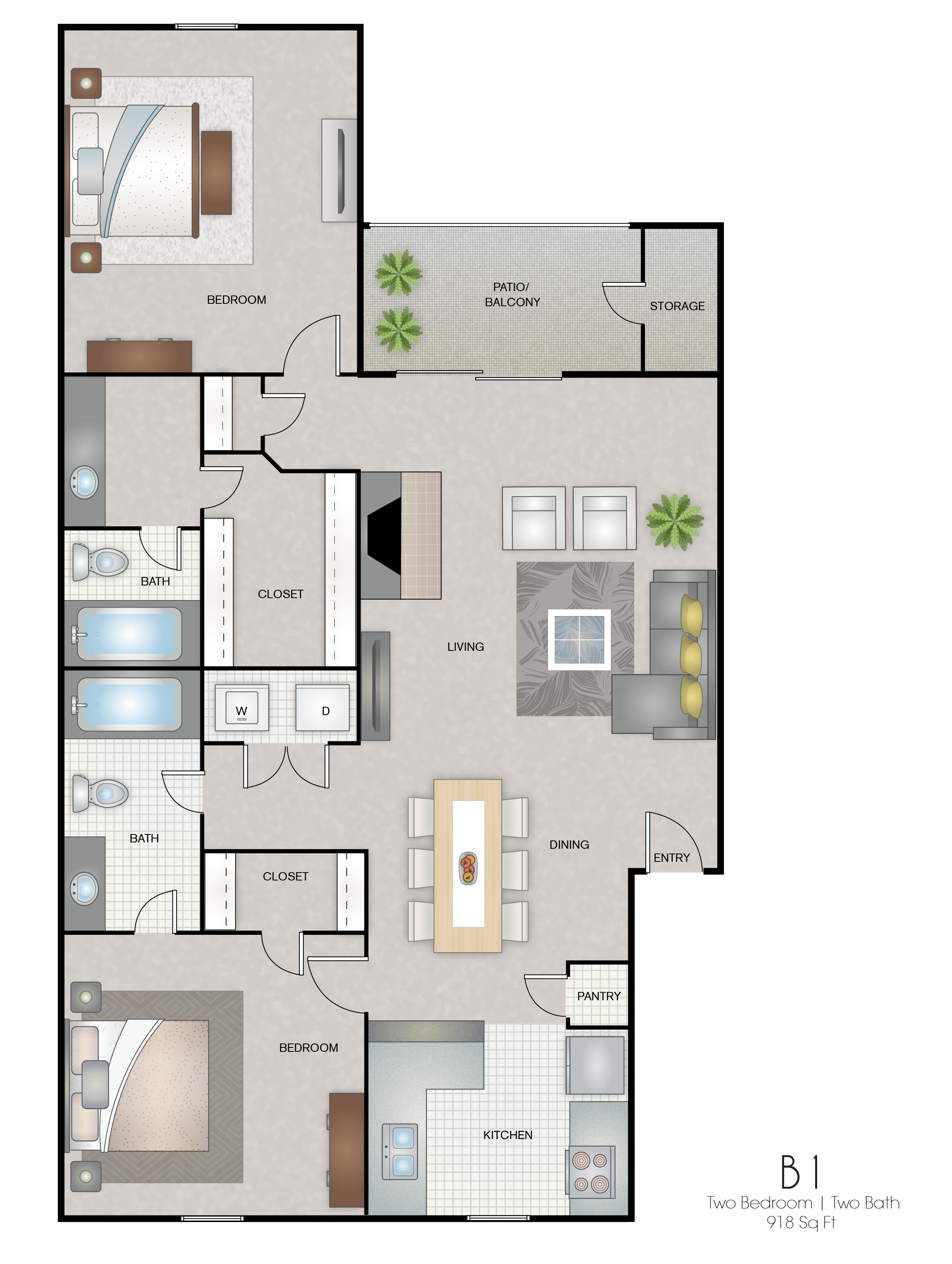A floor plan of a house with a bedroom, bathroom, living room, kitchen, and dining room.