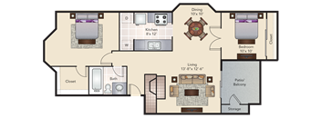 A4 | 805 SQ FT | 2 BED / 1 BATH at Woodchase, Euless, TX