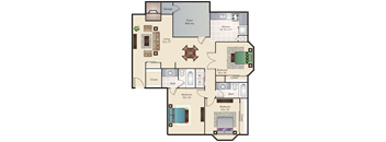 B2 | 1,277 SQ FT | 3 BED / 2 BATH at Woodchase, Euless, Texas