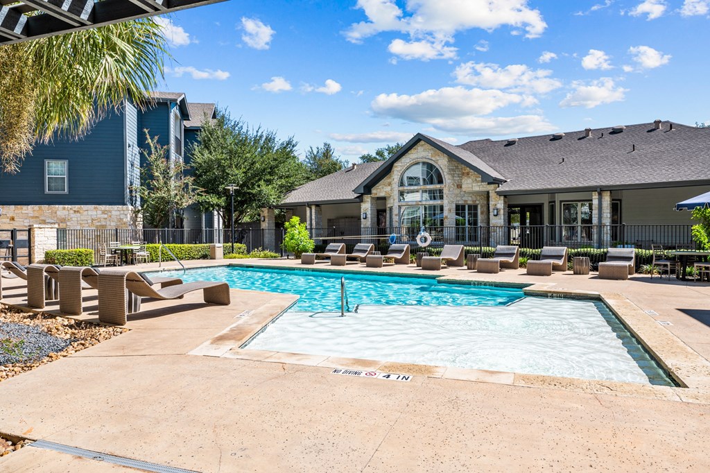 the swimming pool at the preserve apartments the swimming pool at the preserve apartments at Remington Ranch, San Antonio, Texas