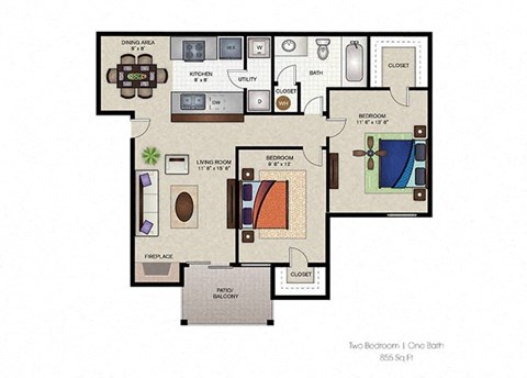 2 bed 2 bath at The Hudson, North Richland Hills, 76180