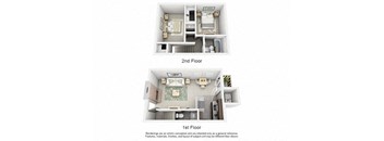 B2 TOWNHOME | 1,000 SQ FT | 2 BED / 1.5 BATH