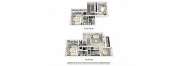 C2 TOWNHOME | 1,283 SQ FT | 3 BED / 2 BATH