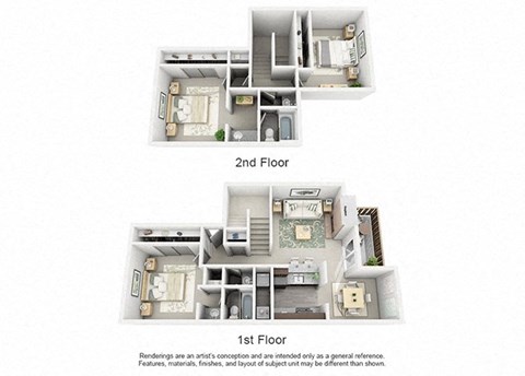 C2 TOWNHOME | 1,283 SQ FT | 3 BED / 2 BATH at Maxwell Townhomes, San Antonio, Texas