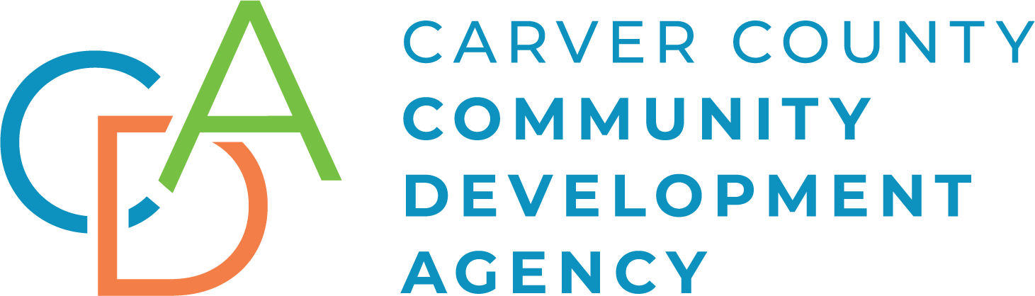 a logo for the carver county community development agency
