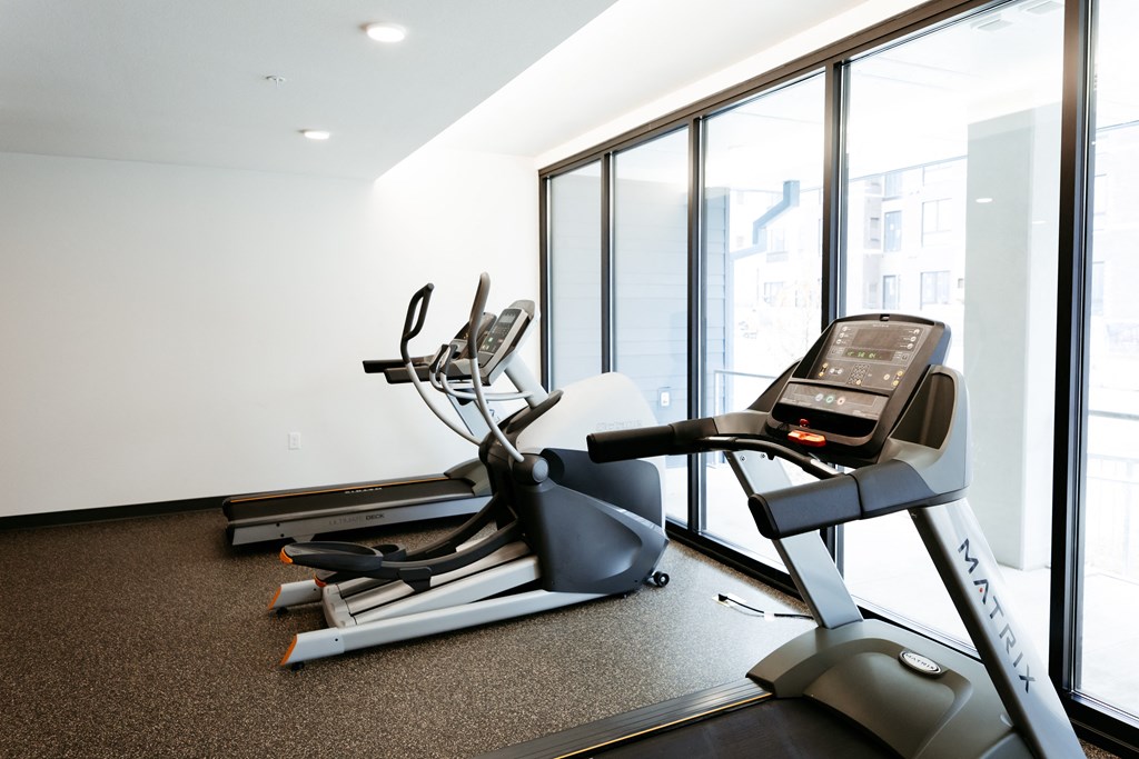 Fitness Center Equipment overlooking window