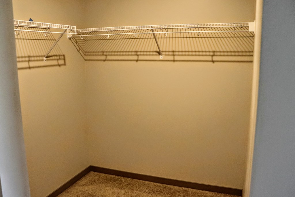 A walk-in closet