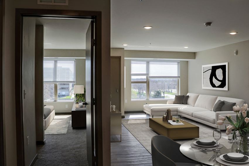 a view of the living room and bedroom from the dining room - Photo Gallery 1