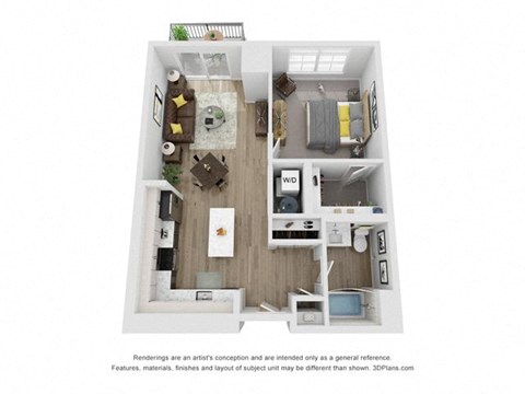 a 1 bedroom floor plan  villas at spring creek
