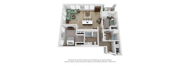 the outlook floor plan  1 bedroom  1199 square feet
