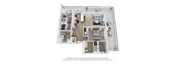 a 1 bedroom floor plan  503 square feet