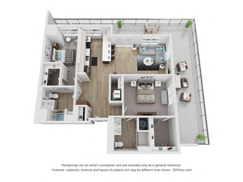 a 1 bedroom floor plan  503 square feet