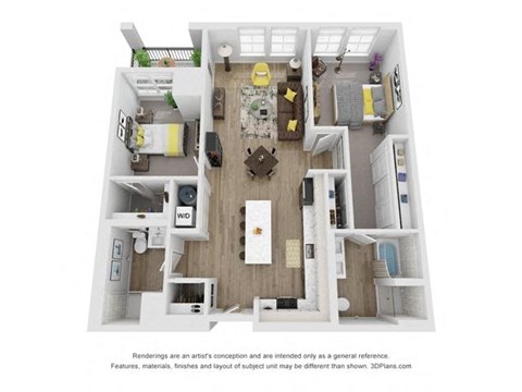 bedroom floor plan  the residences at
