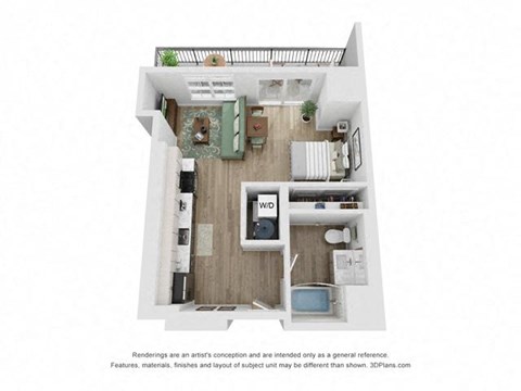 a 1 bedroom floor plan  600 sq ft