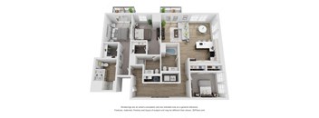 2 bedroom floor plan  the residences at