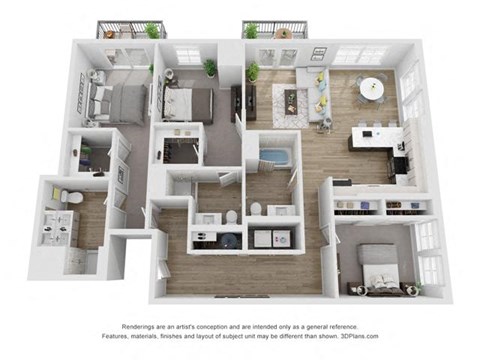 2 bedroom floor plan  the residences at
