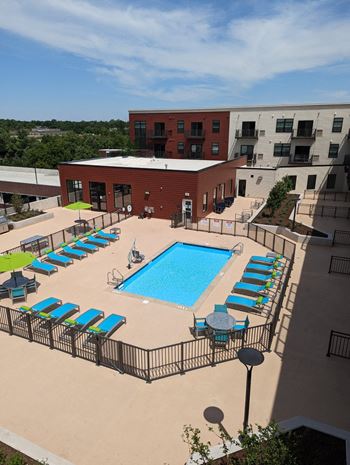 a view of the pool at the ace hotel  suites