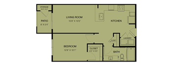 A1-Bandera at Three Hills Apartments in South Austin