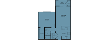 A1a 1 bedroom apartment floorplan at the Park at Speyside
