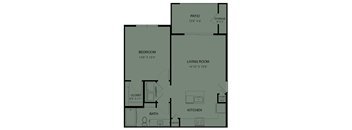 A2-Gillespie Floor Plan at Three Hills Apartments
