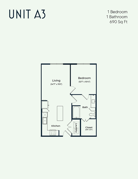 the unit a3 floor plan