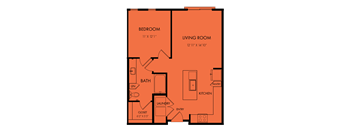 A4 One Bedroom Floor Plan at Windsor Park Towers
