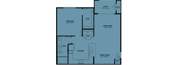 A4 1 bedroom apartment floorplan at the Park at Speyside