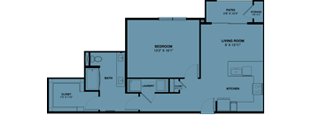 A5 1 bedroom apartment floorplan at the Park at Speyside