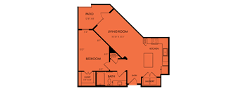 A5 One Bedroom Floor Plan at Windsor Park Towers