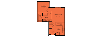 A6 One Bedroom Floor Plan at Windsor Park Towers