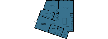 A blueprint of a house layout with labeled rooms.