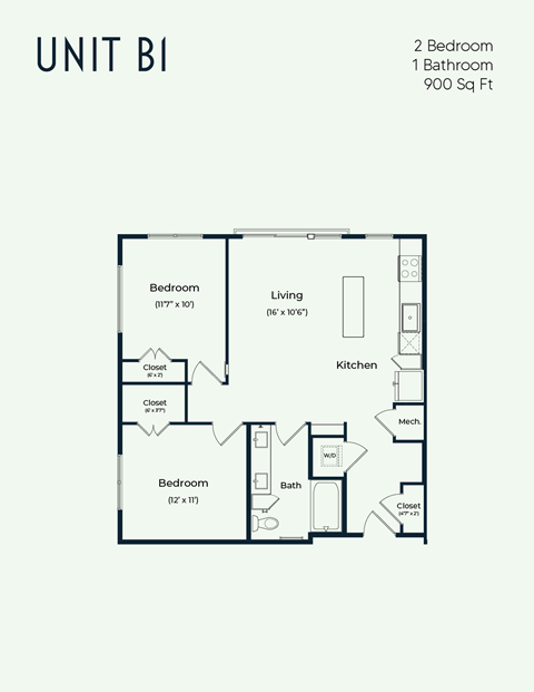 the unit b1 floor plan