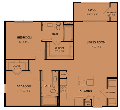 B1-Travis at Three Hills Apartments in South Austin
