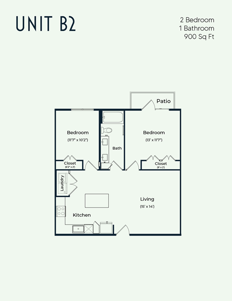 the unit b2 floor plan