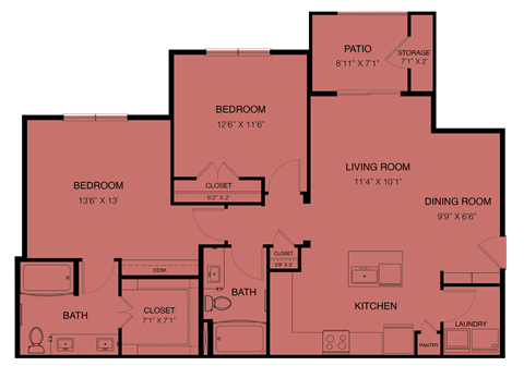 B2-Kerr at Three Hills Apartments in South Austin