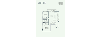 the unit b3 floor plan