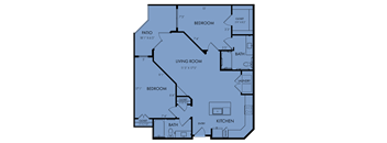 B4 HC Two Bedroom Floor Plan at Windsor Park Towers