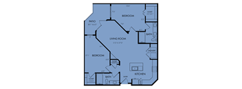 B4 Two Bedroom Floor Plan at Windsor Park Towers