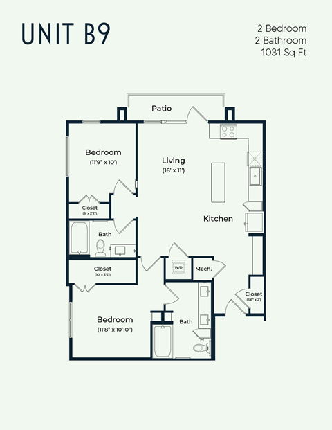 the unit b9 floor plan