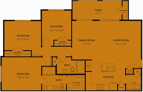 C1 Floor Plan at Avery Ranch, Austin Texas