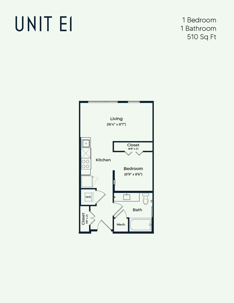 the unit e1 floor plan