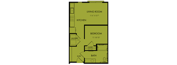 E3 HC Studio Floor Plan at Windsor Park Towers